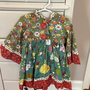 Jelly the pug 3/4 sleeve dress 3T